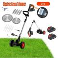 String Trimmer Cordless Weed Wacker Power Grass Trimmer 2000mAh Battery Powered Lawn Edger Electric Mower for Garden Lightweight Small Push Lawn Mower Edger Lawn Tool