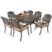 MAGIC UNION 7-Piece Outdoor Furniture Dining Set All-Weather Cast Aluminum Conversation Set