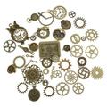 40Pcs Retro Punk Charms Small Watch Dial Decors Decorative Punk Gears Gear Charms (Mixed Style)