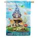 America Forever Gnome House Flag - Gnome Mushroom Island - Spring Summer Seasonal Yard Outdoor Decorative Double Sided Flag - 28 x 40 Inch