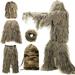 WQJNWEQ 5 In 1 Ghillie Suit 3D Camouflage Hunting Apparel Including Jacket Pants Hood Carry Bag Sales