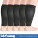 ChYoung 5 Pack Wide Calf Compression Sleeves for Women Men Plus Size Calf Leg Compression Sleeve Knee-High 20-30mHg for Varicose Vein Swelling Edema Travel Black 3XL Aosijia