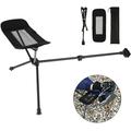 Kyoffiie Camping Chair Foot Rest Portable Folding Leg Camping Footrest Heavy Duty Attachable Camp Footrest Retractable Camping Footrest Outdoor Chair Feet Rest Waterproof for Camping
