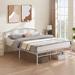 Ebern Designs Bushweller Bed Frame Metal Platform Bed Metal in White | 37.2 H x 60.7 W x 82.5 D in | Wayfair 1562B5E735D14697B1C74AF76A8835C1