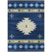 Addison Rugs Sonora ASO34 Blue 3 x 5 Indoor Outdoor Area Rug Easy Clean Machine Washable Non Shedding Bedroom Living Room Dining Room Kitchen Patio Rug