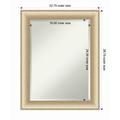 Amanti Art Elegant Brushed Honey Framed Wall Mirror - 20.75 x 24.75 in