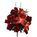 Primrue Faux Rose Eculaytus Lilies Centerpiece for Cemetery Flowers in Red | 30 H x 18 W x 18 D in | Wayfair DC4738B8AD364643AAF83E0871602EBC