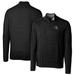 Men's Cutter & Buck Black Philadelphia Eagles Helmet Lakemont Tri-Blend Quarter-Zip Pullover Sweater