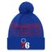 Men's New Era Royal Philadelphia 76ers 2023 NBA Draft Cuffed Knit Hat with Pom