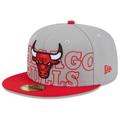 Men's New Era Gray/Red Chicago Bulls 2023 NBA Draft Two-Tone 59FIFTY Fitted Hat