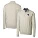 Men's Cutter & Buck Oatmeal Chicago Bears Helmet Lakemont Tri-Blend Quarter-Zip Pullover Sweater