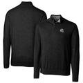 Men's Cutter & Buck Black New Orleans Saints Helmet Lakemont Tri-Blend Quarter-Zip Pullover Sweater