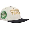 Men's Cream/Black Philadelphia 76ers Album Cover Snapback Hat