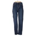 Gap Jeans - Mid/Reg Rise Straight Leg Boyfriend: Blue Bottoms - Women's Size 24 - Dark Wash