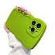 PASUTO Kompatibel mit iPhone 13Pro 6,1 Zoll Case Full Camera Linse Protective Soft Shockproof Phone with Cute Curly Simple Wave Case Green