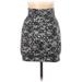 Charlotte Russe Casual Bodycon Skirt Knee Length: White Floral Bottoms - Women's Size Medium