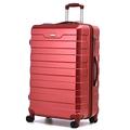 RMW Suitcase Large Size| Hard Shell | Lightweight | 4 Dual Spinner Wheels | Trolley Luggage Suitcase | Large 28" Hold Check in Luggage | Combination Lock (Red Wine, Large 28")