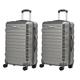RMW Suitcase Cabin Size| Hard Shell | Lightweight | 4 Dual Spinner Wheels | Trolley Luggage Suitcase | Cabin 20" Carry on Luggage | Combination Lock (Dark Grey, Cabin 20" X 2)