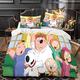 DOTERO Family Guy Bed Linen 135 x 200 cm, Cartoon Movie Bed Linen Set, Children's Bed Linen, 3D Microfibre Duvet Cover and Pillowcase (1,200 x 200 + 80 x 80 cm)