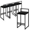 Knjlwa 25 inch Counter Stools, Black Bar Stools for Pub Home Bar Dining Room Kitchen Counter Bar