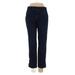 Anthropologie Jeans - Mid/Reg Rise Straight Leg Boyfriend: Blue Bottoms - Women's Size 0 - Dark Wash