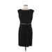 Tahari Casual Dress - Sheath: Black Print Dresses - Women's Size 6