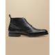 Men's Leather Brogue Boots - Black, 8 R by Charles Tyrwhitt