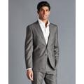 Men's Sharkskin Suit Wool Jacket - Grey, 44R Regular by Charles Tyrwhitt