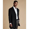 Men's Wool Overcoat - Black, 40R Regular by Charles Tyrwhitt