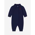 Ralph Lauren Kids Baby Boys Logo Babygrow In Navy Size 0 Mth