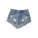 Shein Denim Shorts: Blue Bottoms - Women's Size Medium - Distressed Wash