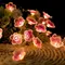 Guirxiété lumineuse LED sans fleur, lampe à piles ou USB, lumières dégradées, fleurs en cristal,