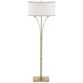 Contemporary Formae 58"H Modern Brass Floor Lamp With Flax Shade