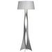 Moreau 62.6" High Vintage Platinum Floor Lamp With Natural Anna Shade