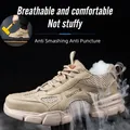 Chaussures de Sécurité Légères et Respirantes pour Homme Baskets de Travail Confortables à Boucle