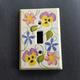 Sale Ceramic Pansy Floral Light Switch Cover/All Fired Up Single Gang