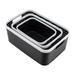 Advantus Open Lid Storage Bin Black/White 3/Pack (39220)