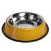 Adog Non Skid Colored Stainless Steel Bowls Set of 2 - 32oz Metal/Stainless Steel (easy to clean) in Orange/Brown | 2.2 H x 8.5 W x 8.5 D in | Wayfair