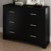 EasingRoom 6 Drawer File Cabinet Drawer Cabinet for Office Lateral File Cabinet with Large Storage Black