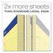 Ampad Double Sheet Pads Wide/legal Rule 100 Canary-Yellow 8.5 X 11.75 Sheets | Order of 1 Pad