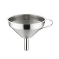 Wide Mouth Stainless Funnel with Filter Handled mouth funnel with handle Strainer for Transferring Liquid Fluid Kitchen Set Silver S(11cm)