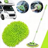 Aoresac 45 Car Wash Brush Mitt Mop Sponge with Long Handle Chenille Microfiber Scratch-Free Replacement Head for Car RV Truck