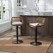 Bayou Breeze Analya Swivel Adjustable Height Extra Tall, Bar & Counter Stool Metal in White | 19.23 W x 18.9 D in | Wayfair