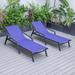 Arlmont & Co. Hornsey Outdoor Metal Chaise Lounge Metal in Blue | 19.7 H x 29 W x 78.2 D in | Wayfair 2925530EF459474289886755D1BA5317