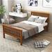 Winston Porter Kristin Solid Wood Bed Wood in Brown | 36.2 H x 42.9 W x 80.2 D in | Wayfair 90CEFB211577452CB49FBD62C87EABA1