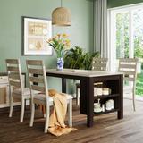 August Grove® Burwinda 5 - Piece Table Wood in Brown | 29.7 H x 30.1 W x 59.8 D in | Wayfair 59B8F7045448477D9250CF86C6D8540A