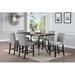 Red Barrel Studio® Tucson Rectangular 66" L x 38" W Dining Set Wood/Upholstered in Black/Brown/Gray | 36 H x 38 W x 66 D in | Wayfair