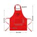 Winston Porter Adult Apron w/ Pocket Chef Cooking Apron Children Baking Painting in Red | 23.6 H x 19.7 W in | Wayfair