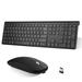 UrbanX Plug and Play Compact Rechargeable Wireless Bluetooth Full Size Keyboard and Mouse Combo for DELL Latitude E7440 Laptop - Windows macOS iPadOS Android PC Mac Smartphone Tablet -Black