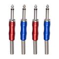 NUOLUX 4PCS 1/4 inch Male Jack 6.35mm Solder Type TRS Plug for Speaker Audio Cable